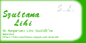 szultana lihi business card